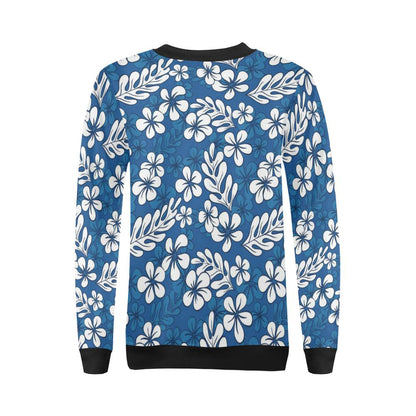 Plumeria Pattern Print Design PM015 Women Long Sleeve Sweatshirt-JorJune