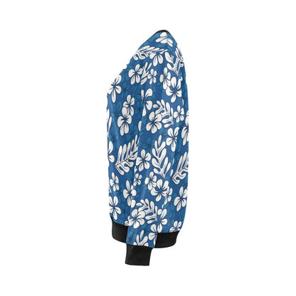 Plumeria Pattern Print Design PM015 Women Long Sleeve Sweatshirt-JorJune