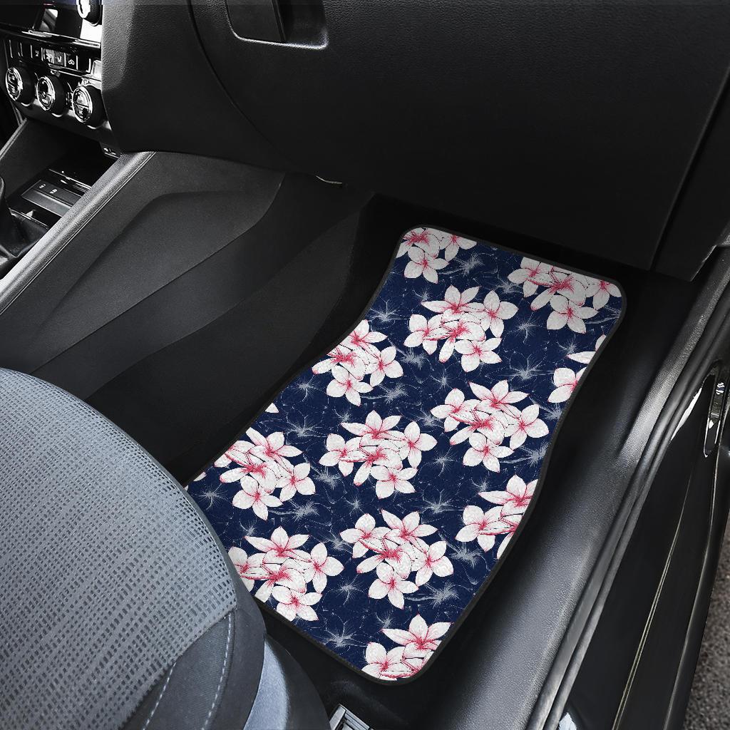 Plumeria Pattern Print Design PM017 Car Floor Mats-JORJUNE.COM