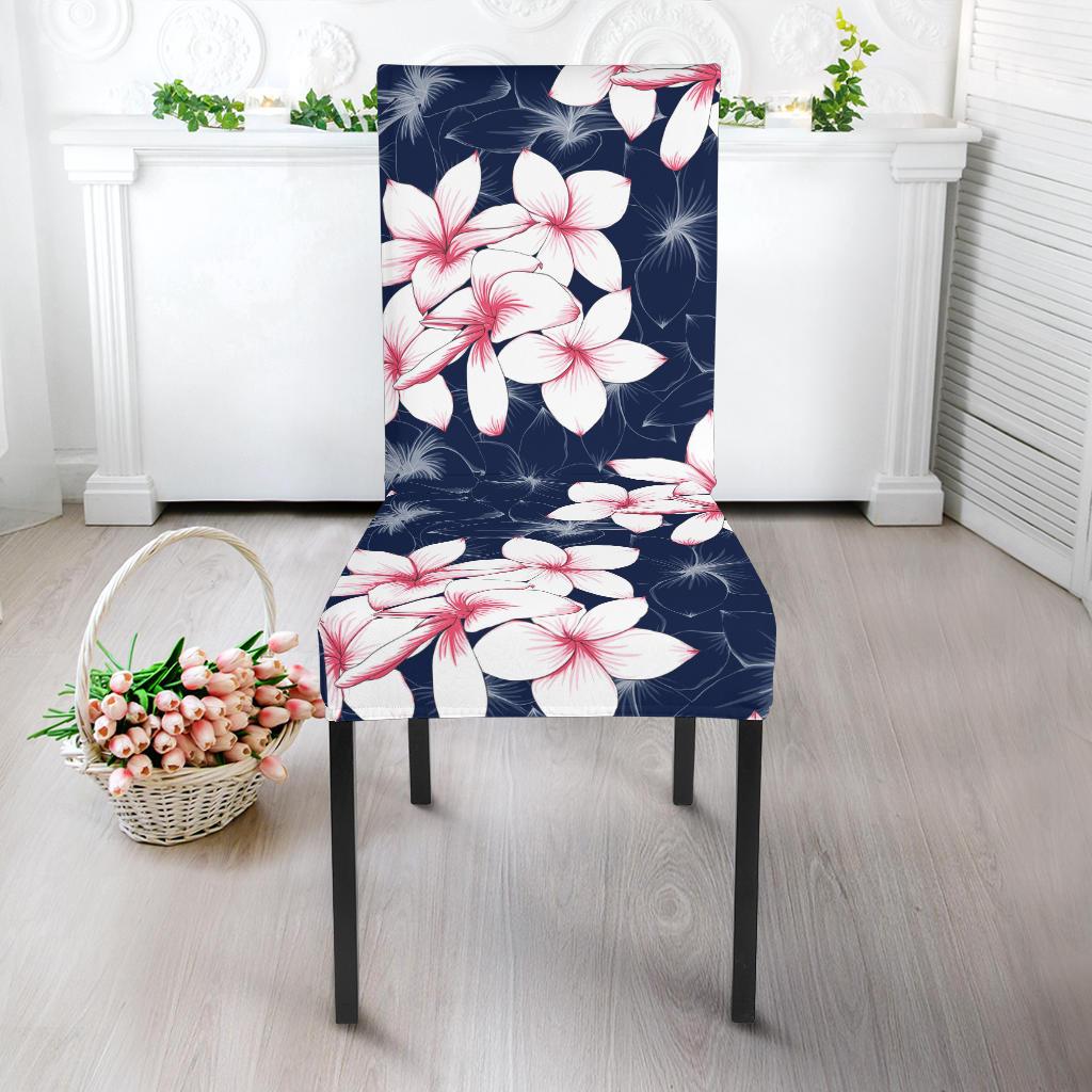 Plumeria Pattern Print Design PM017 Dining Chair Slipcover-JORJUNE.COM