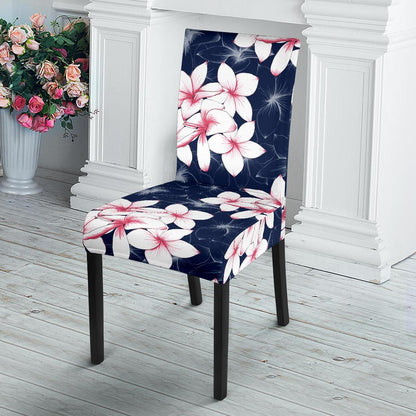 Plumeria Pattern Print Design PM017 Dining Chair Slipcover-JORJUNE.COM