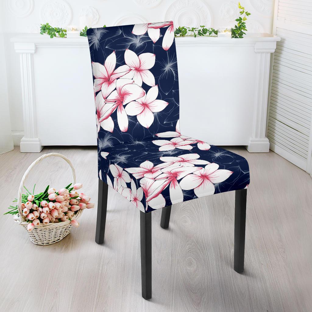 Plumeria Pattern Print Design PM017 Dining Chair Slipcover-JORJUNE.COM