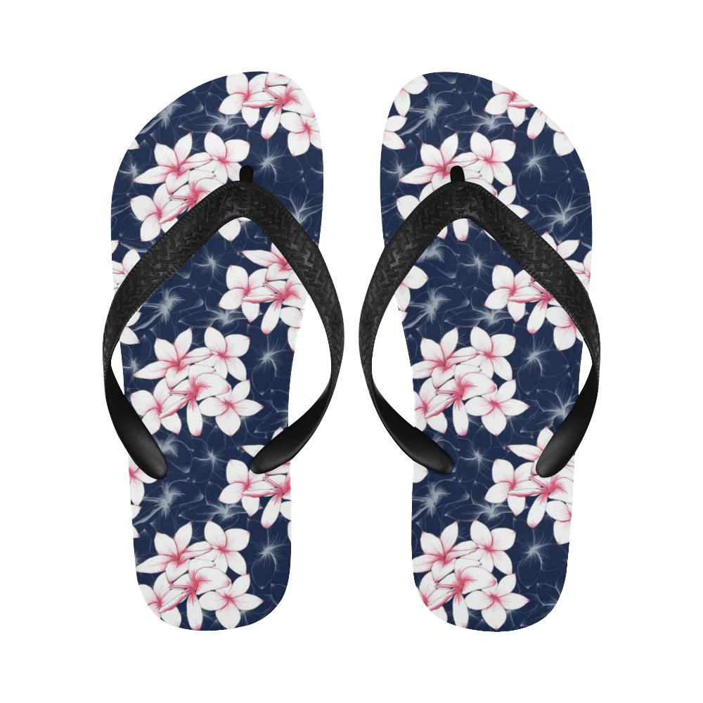 Plumeria Pattern Print Design PM017 Flip Flops-JorJune