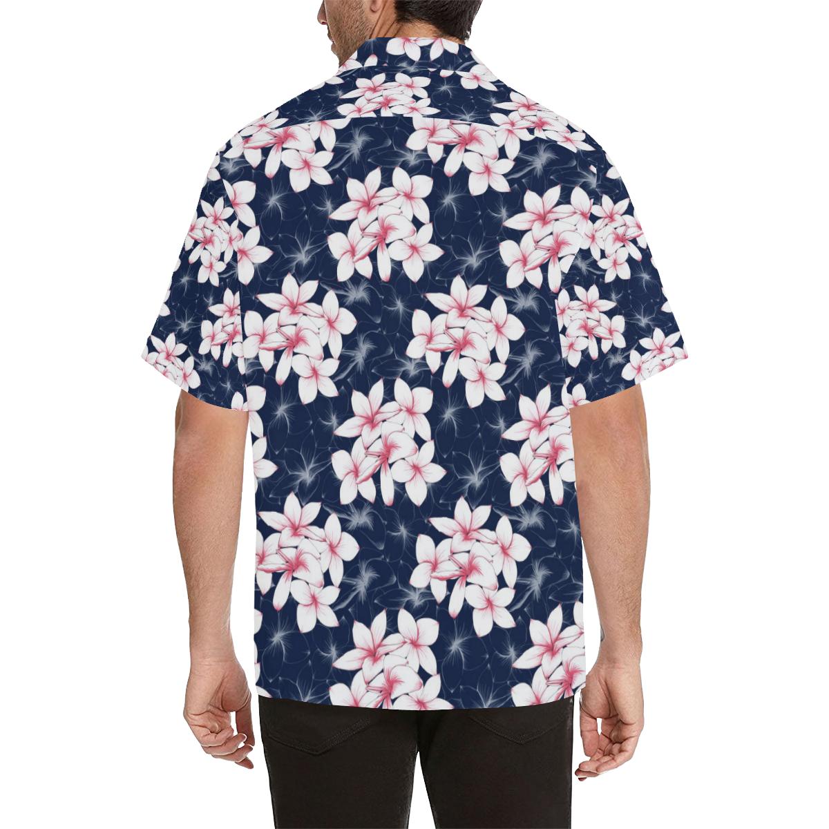 Plumeria Pattern Print Design PM017 Men Hawaiian Shirt-JorJune