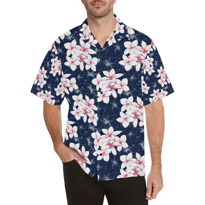 Plumeria Pattern Print Design PM017 Men Hawaiian Shirt-JorJune