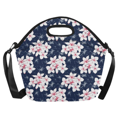 Plumeria Pattern Print Design PM017 Neoprene Lunch Bag-JorJune