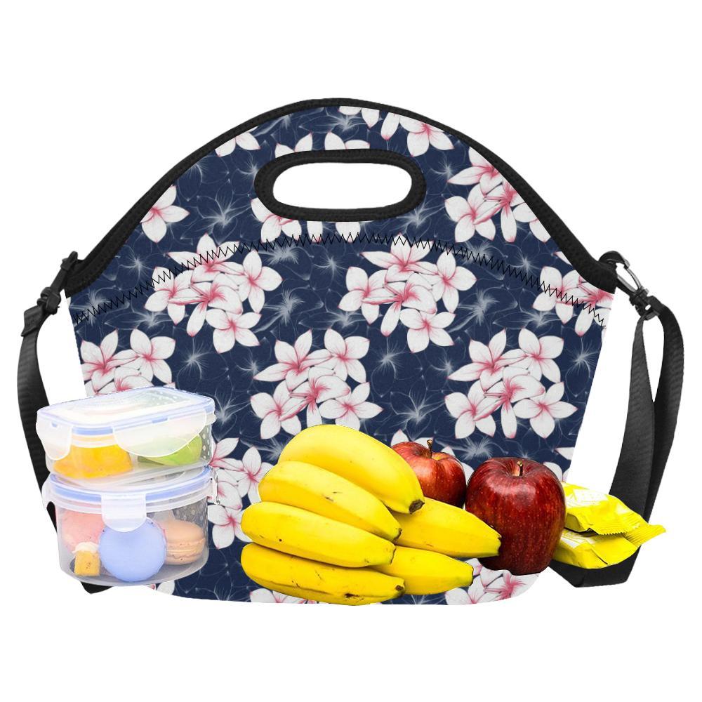 Plumeria Pattern Print Design PM017 Neoprene Lunch Bag-JorJune