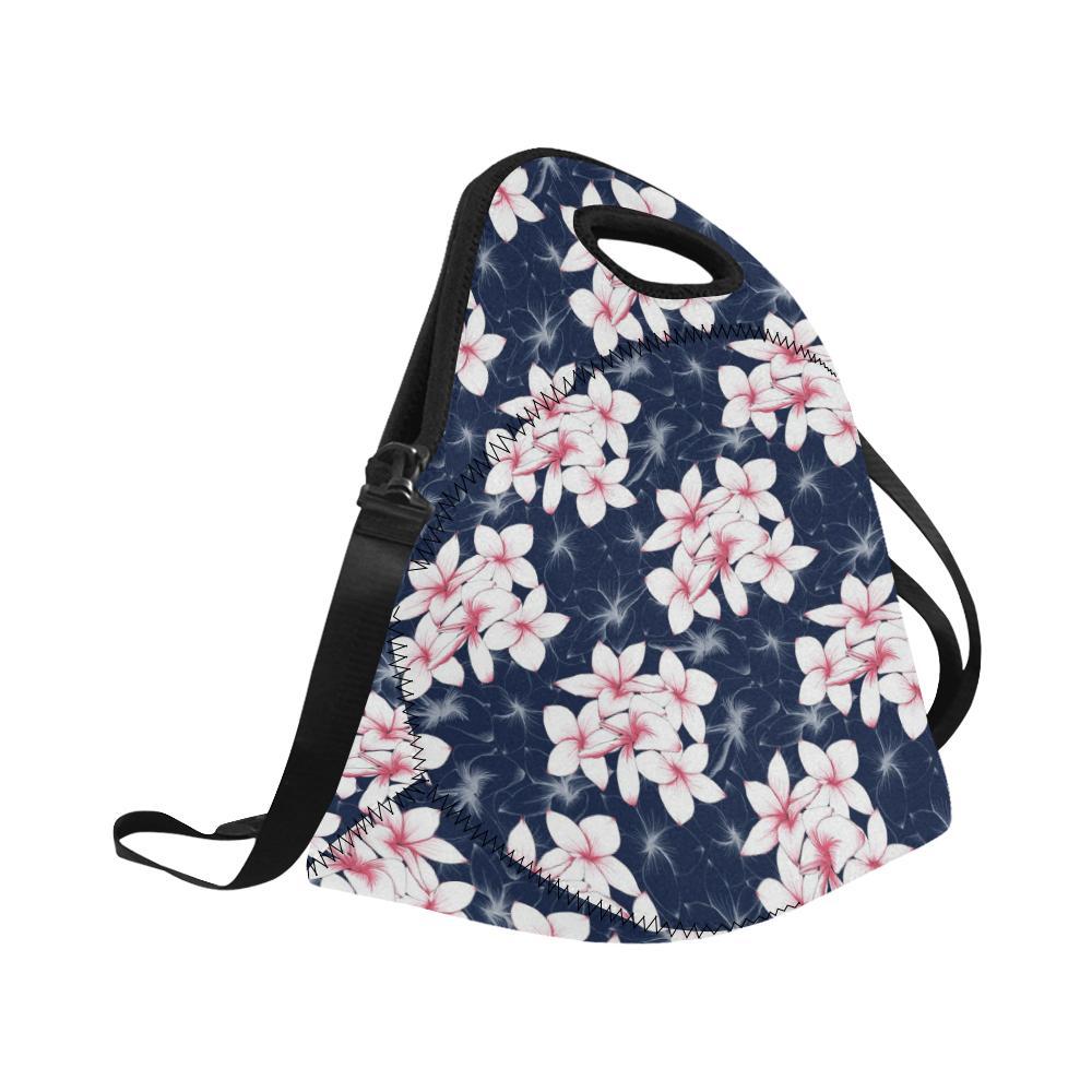 Plumeria Pattern Print Design PM017 Neoprene Lunch Bag-JorJune