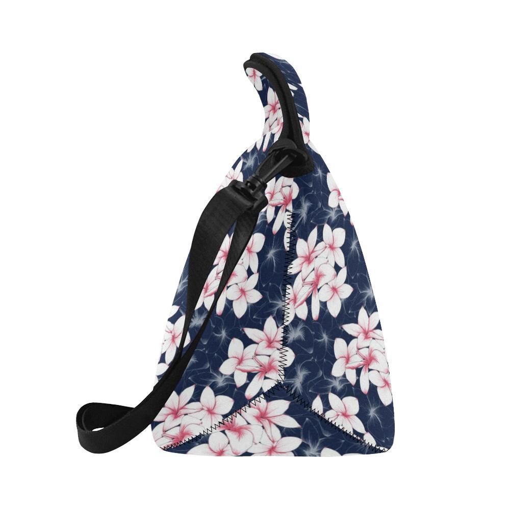 Plumeria Pattern Print Design PM017 Neoprene Lunch Bag-JorJune