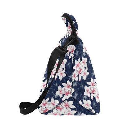 Plumeria Pattern Print Design PM017 Neoprene Lunch Bag-JorJune