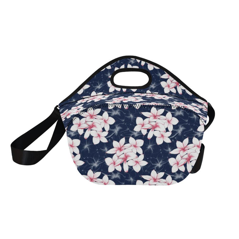 Plumeria Pattern Print Design PM017 Neoprene Lunch Bag-JorJune