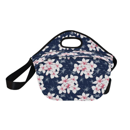 Plumeria Pattern Print Design PM017 Neoprene Lunch Bag-JorJune