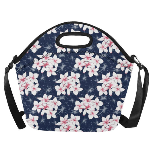Plumeria Pattern Print Design PM017 Neoprene Lunch Bag-JorJune