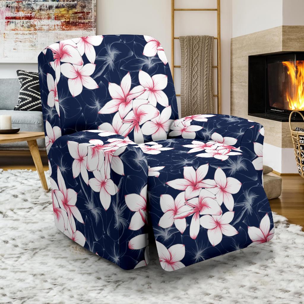 Plumeria Pattern Print Design PM017 Recliner Slipcover-JORJUNE.COM