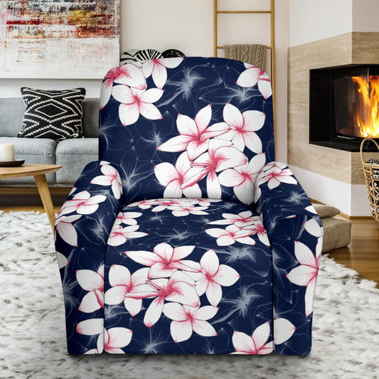 Plumeria Pattern Print Design PM017 Recliner Slipcover-JORJUNE.COM