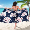 Plumeria Pattern Print Design PM017 Sarong Pareo Wrap-JORJUNE.COM