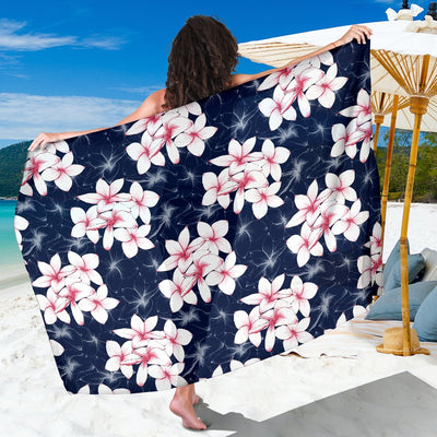 Plumeria Pattern Print Design PM017 Sarong Pareo Wrap-JORJUNE.COM