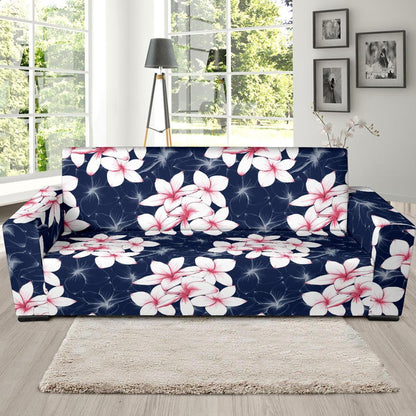 Plumeria Pattern Print Design PM017 Sofa Slipcover-JORJUNE.COM