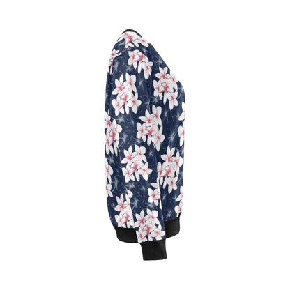 Plumeria Pattern Print Design PM017 Women Long Sleeve Sweatshirt-JorJune