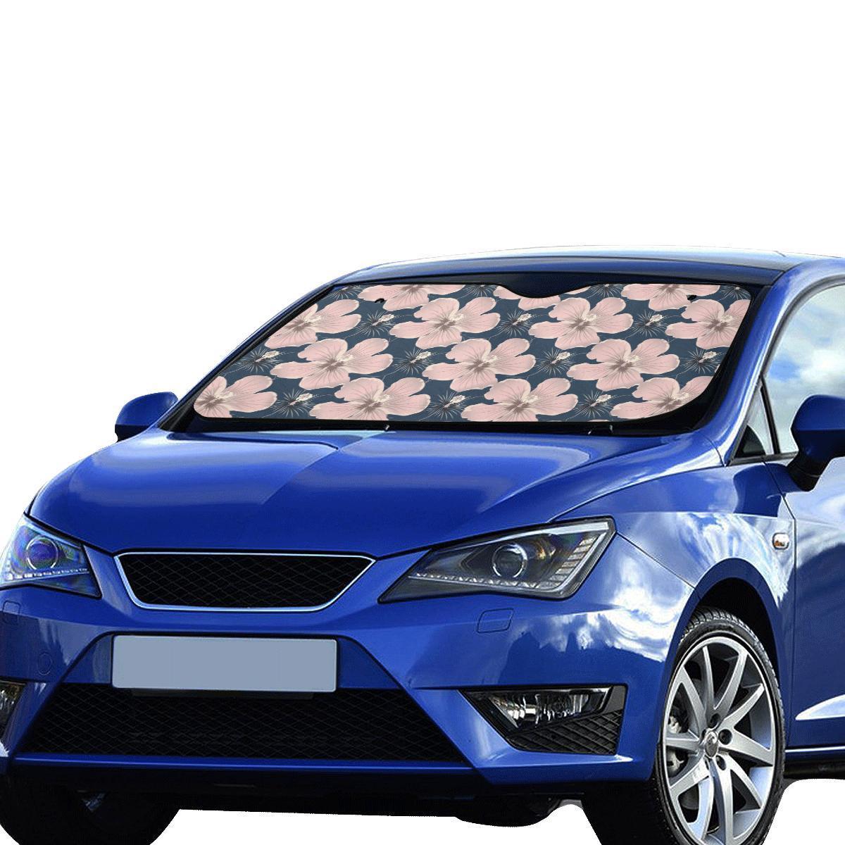 Plumeria Pattern Print Design PM018 Car Sun Shade-JorJune