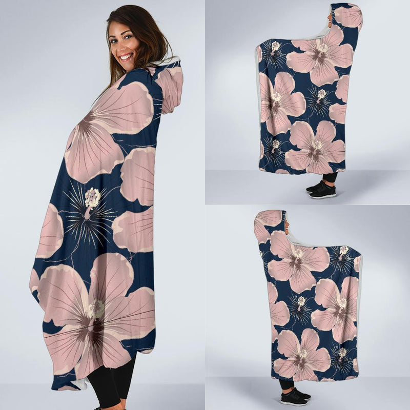 Plumeria Pattern Print Design PM018 Hooded Blanket-JORJUNE.COM