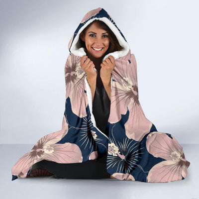 Plumeria Pattern Print Design PM018 Hooded Blanket-JORJUNE.COM