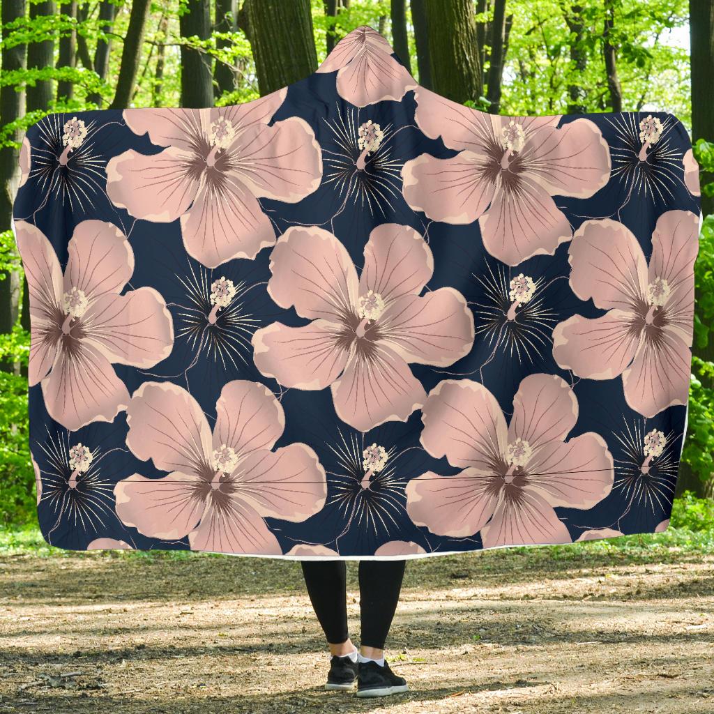 Plumeria Pattern Print Design PM018 Hooded Blanket-JORJUNE.COM