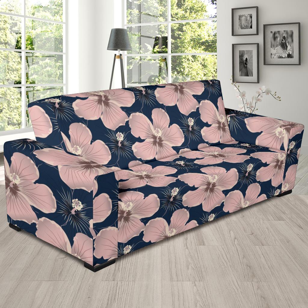 Plumeria Pattern Print Design PM018 Sofa Slipcover-JORJUNE.COM