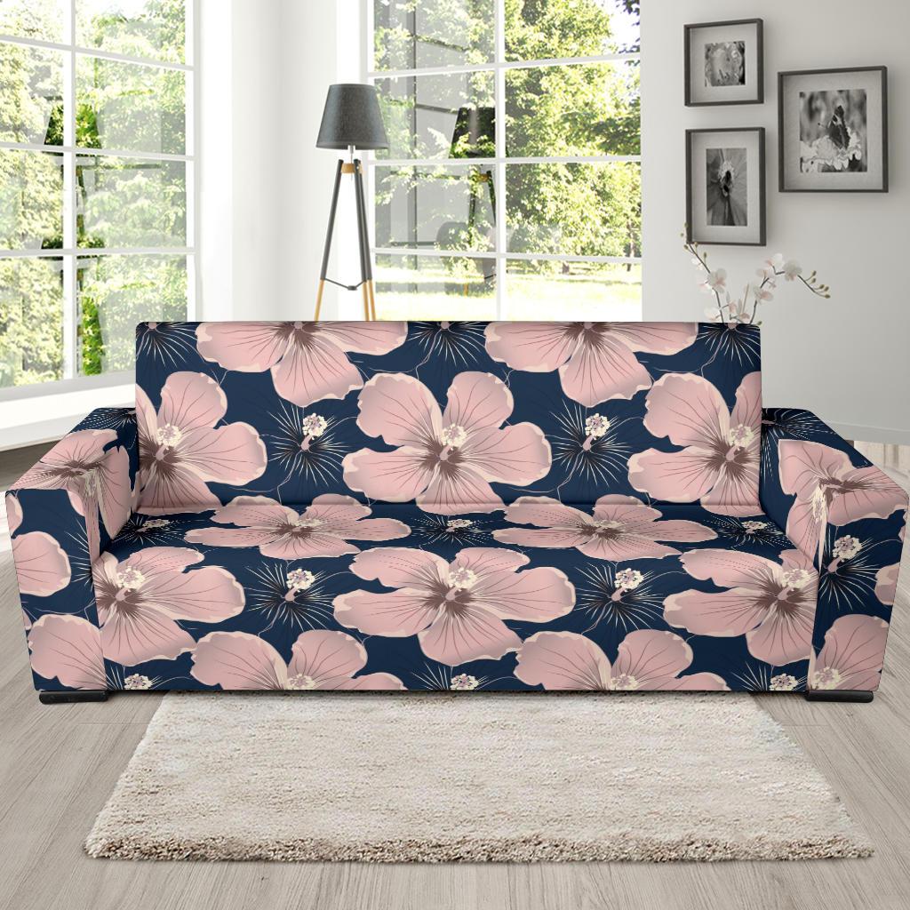 Plumeria Pattern Print Design PM018 Sofa Slipcover-JORJUNE.COM