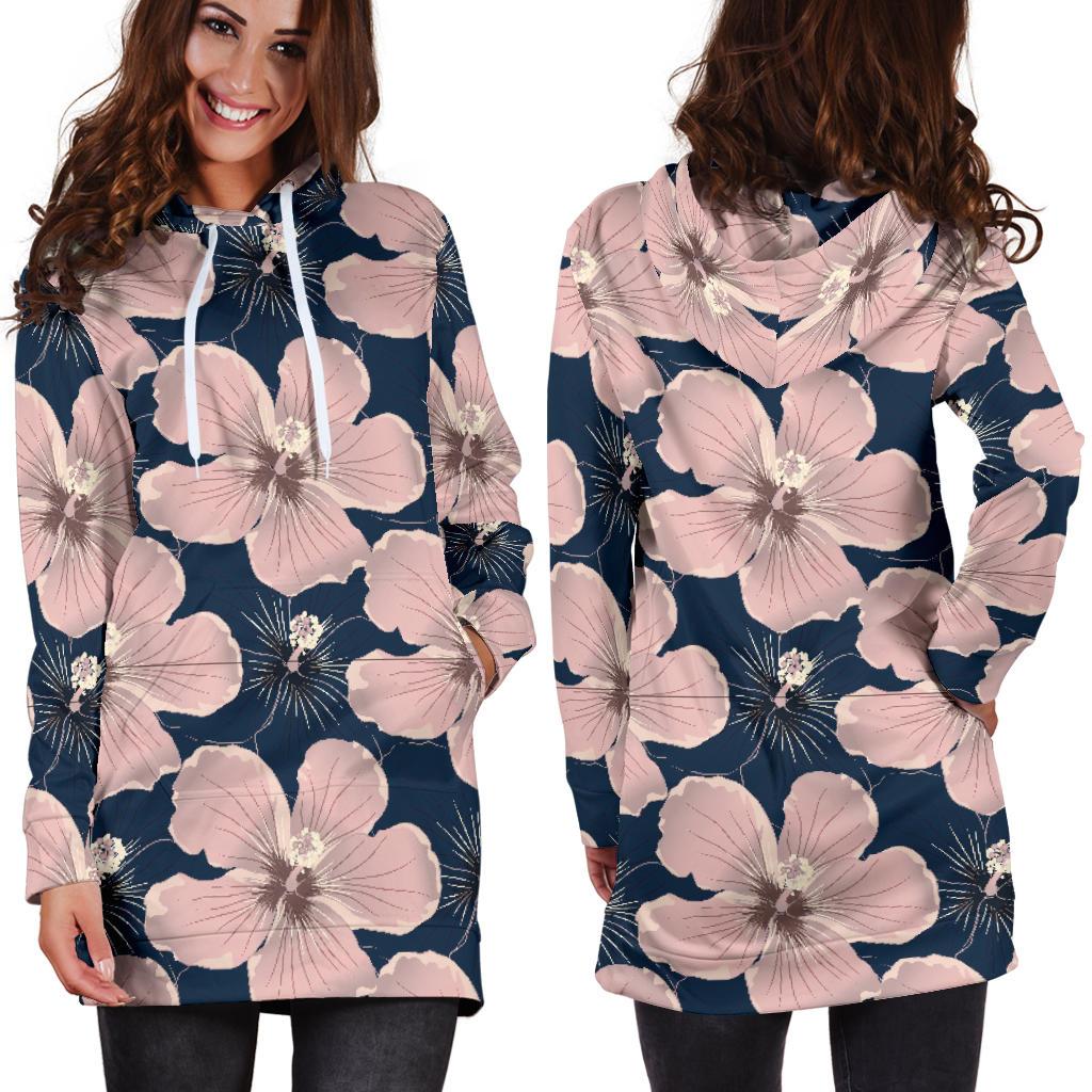 Plumeria Pattern Print Design PM018 Women Hoodie Dress