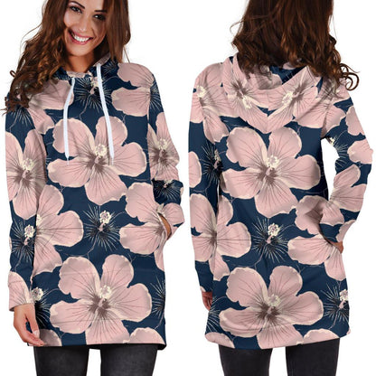 Plumeria Pattern Print Design PM018 Women Hoodie Dress
