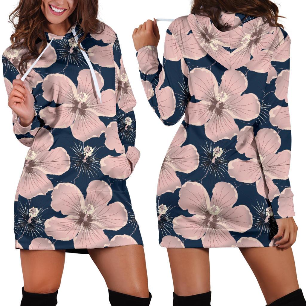 Plumeria Pattern Print Design PM018 Women Hoodie Dress