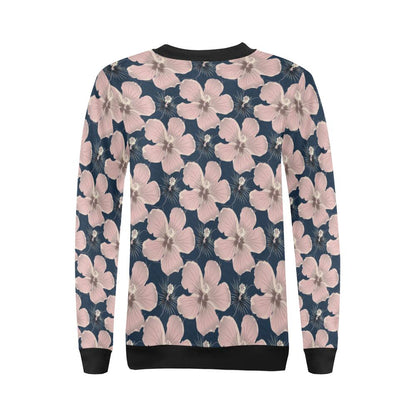 Plumeria Pattern Print Design PM018 Women Long Sleeve Sweatshirt-JorJune