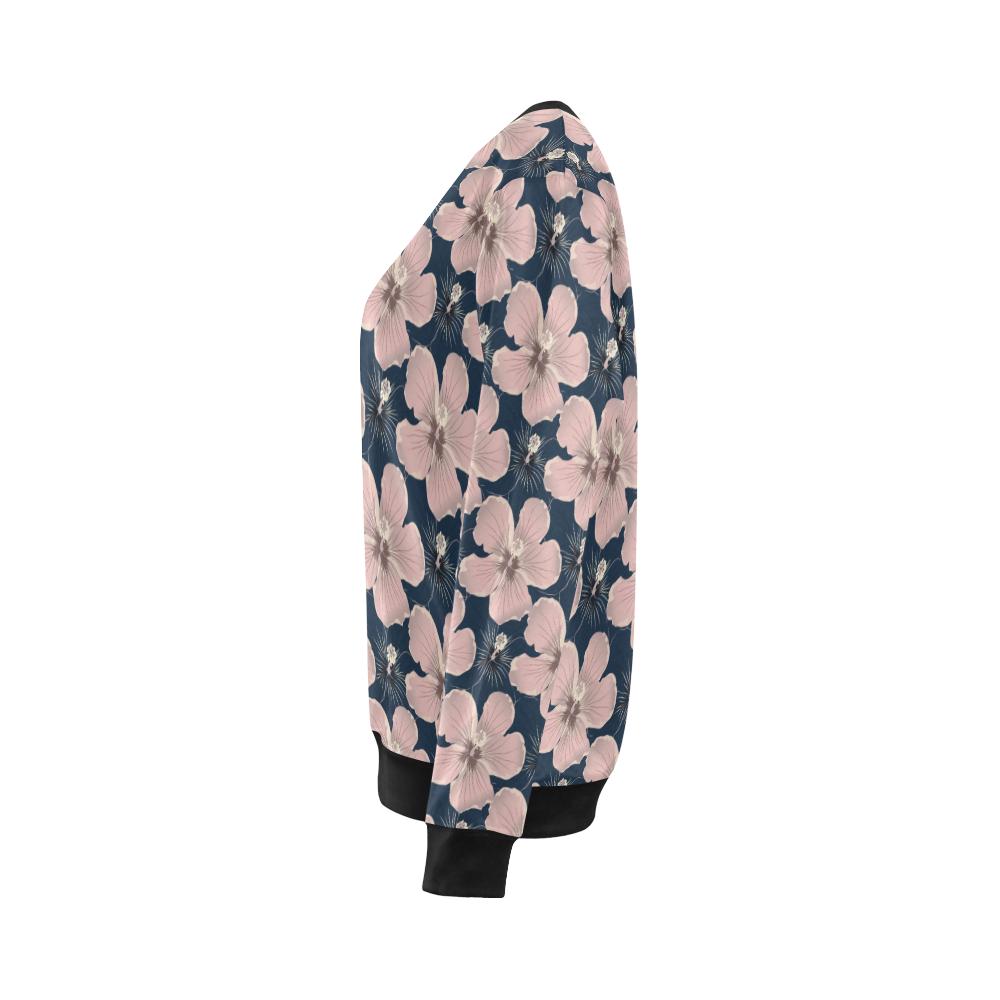 Plumeria Pattern Print Design PM018 Women Long Sleeve Sweatshirt-JorJune