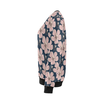 Plumeria Pattern Print Design PM018 Women Long Sleeve Sweatshirt-JorJune
