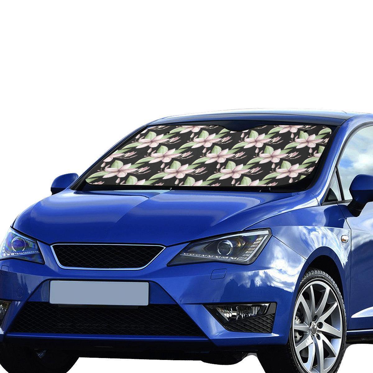Plumeria Pattern Print Design PM02 Car Sun Shade-JorJune