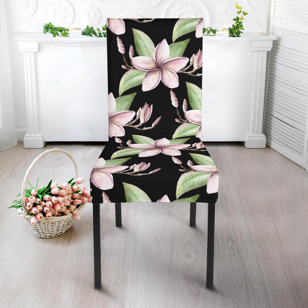 Plumeria Pattern Print Design PM02 Dining Chair Slipcover-JORJUNE.COM