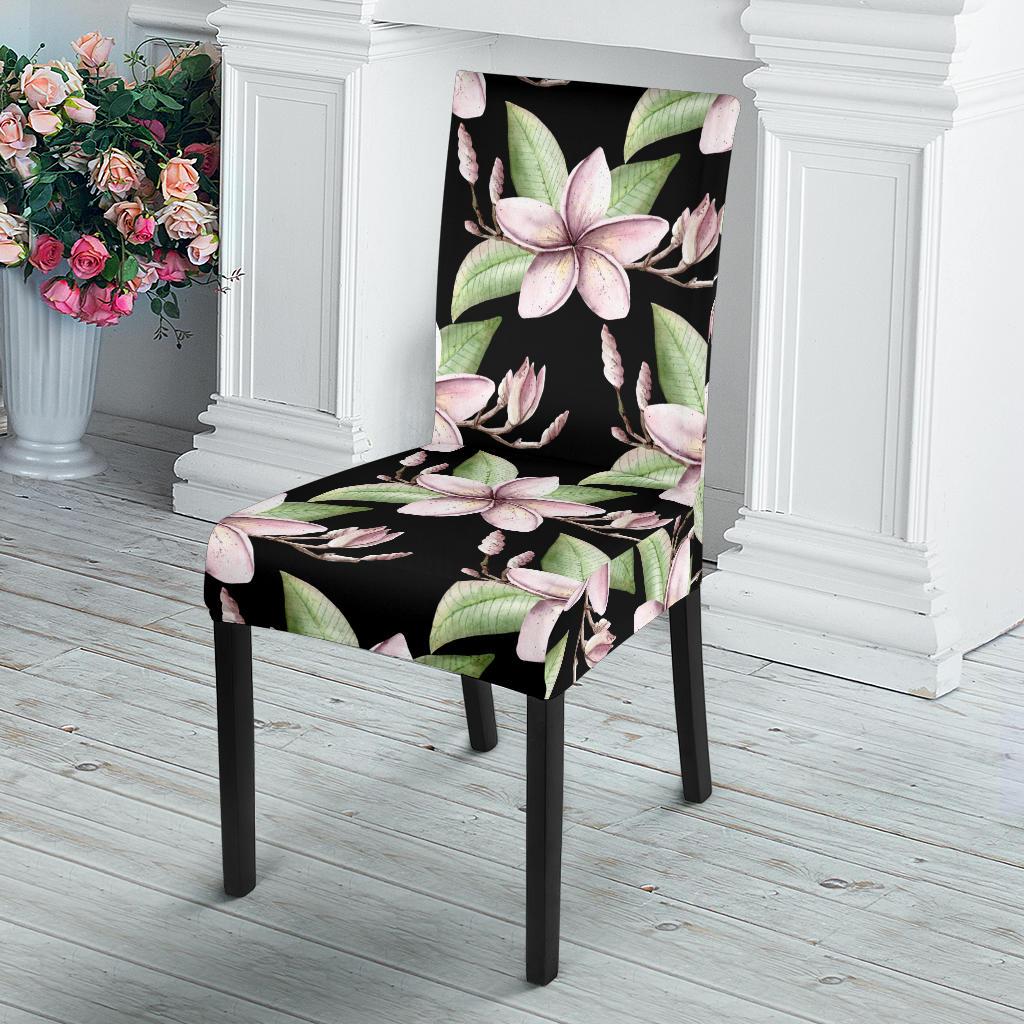 Plumeria Pattern Print Design PM02 Dining Chair Slipcover-JORJUNE.COM