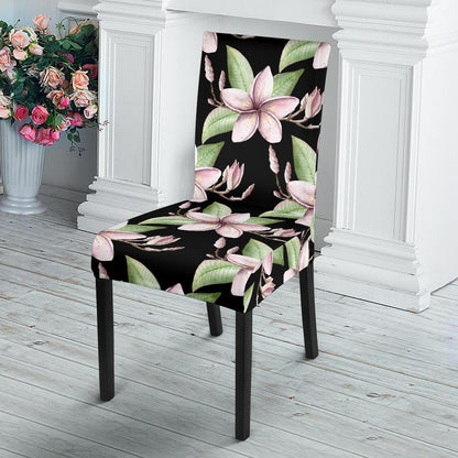 Plumeria Pattern Print Design PM02 Dining Chair Slipcover-JORJUNE.COM