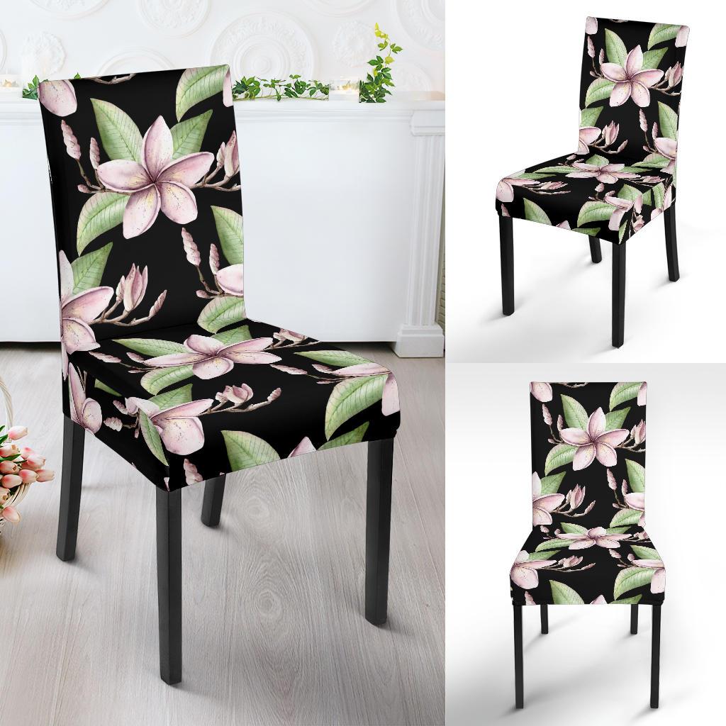 Plumeria Pattern Print Design PM02 Dining Chair Slipcover-JORJUNE.COM