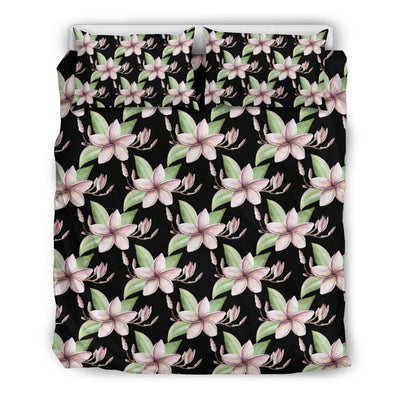 Plumeria Pattern Print Design PM02 Duvet Cover Bedding Set-JORJUNE.COM