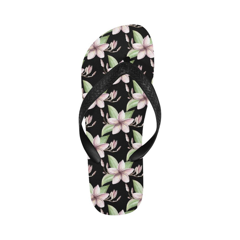 Plumeria Pattern Print Design PM02 Flip Flops-JorJune