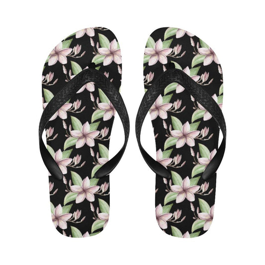 Plumeria Pattern Print Design PM02 Flip Flops-JorJune