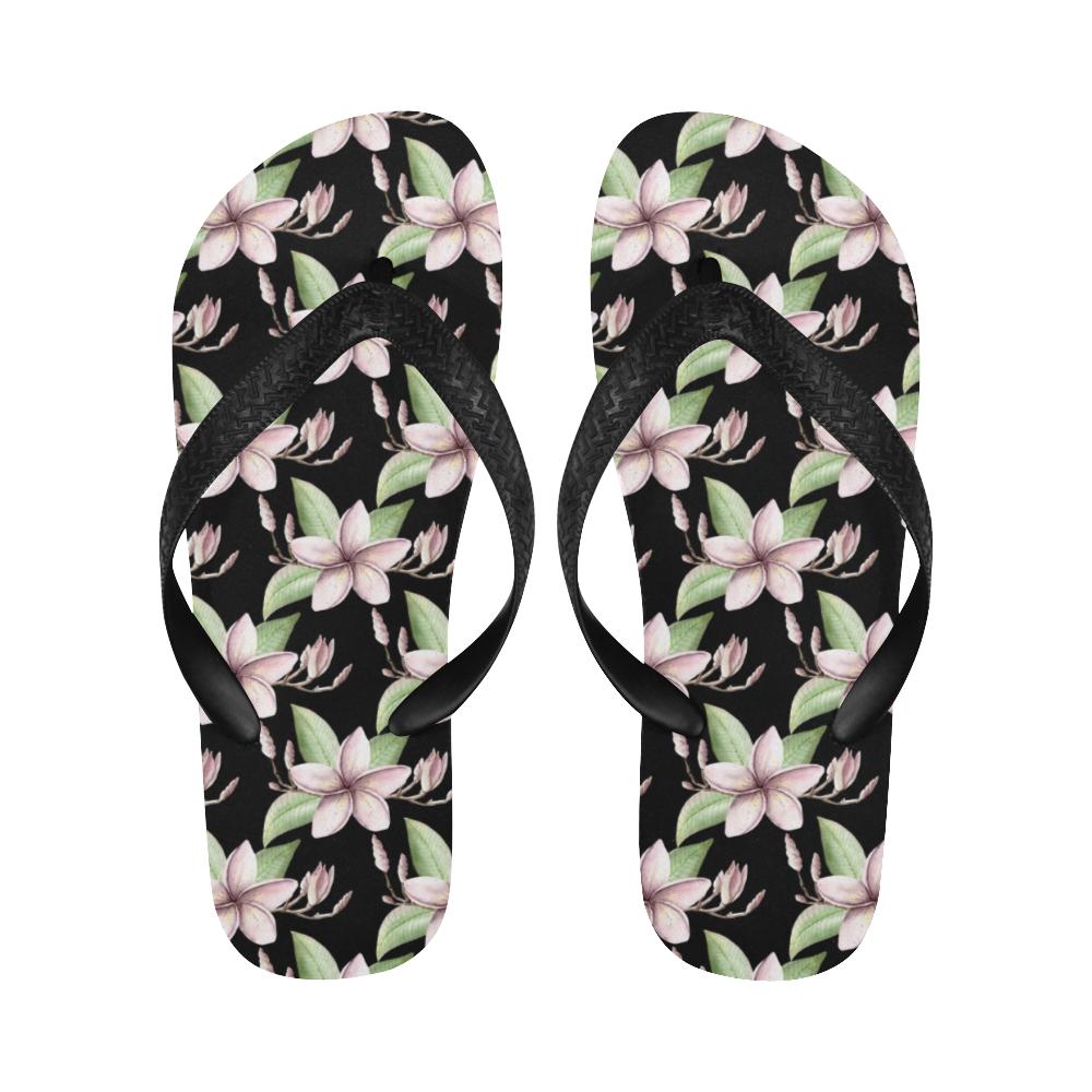 Plumeria Pattern Print Design PM02 Flip Flops-JorJune