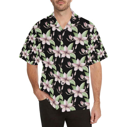Plumeria Pattern Print Design PM02 Men Hawaiian Shirt-JorJune