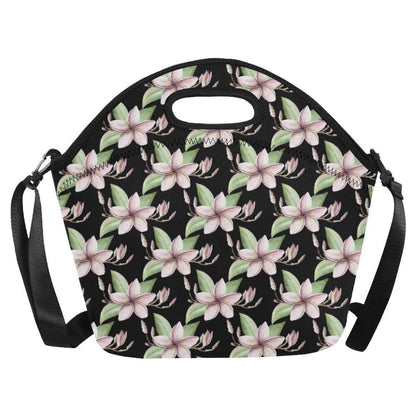 Plumeria Pattern Print Design PM02 Neoprene Lunch Bag-JorJune