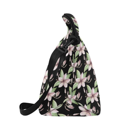Plumeria Pattern Print Design PM02 Neoprene Lunch Bag-JorJune