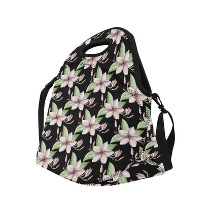 Plumeria Pattern Print Design PM02 Neoprene Lunch Bag-JorJune