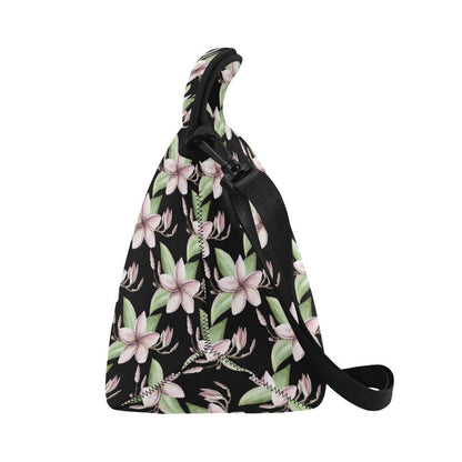 Plumeria Pattern Print Design PM02 Neoprene Lunch Bag-JorJune