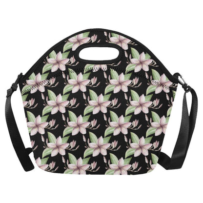 Plumeria Pattern Print Design PM02 Neoprene Lunch Bag-JorJune